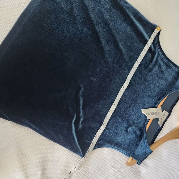 Chico's velvet sleeveless blouse layers essential - Picture 7 of 8